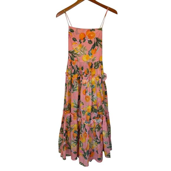 Cara Cara Pink Floral Midi Dress - Picture 1 of 7